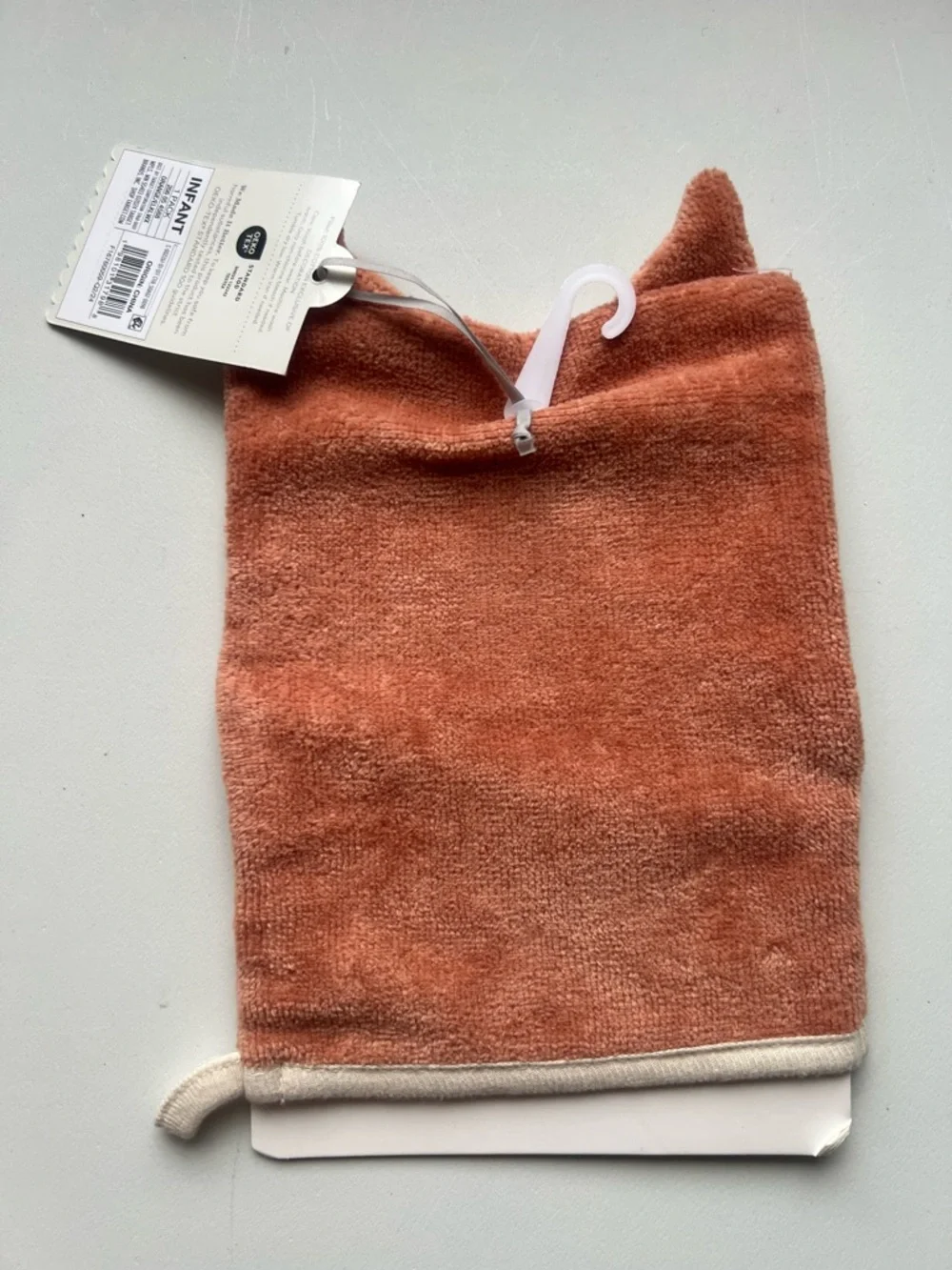 cloud island Rust/Tan Fox Plush Bath Mitt
